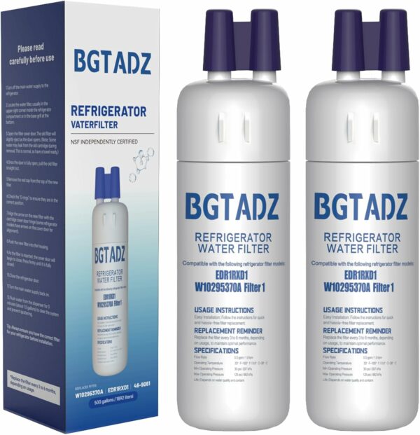 Water filter for WRS315SDHZ02, WRS325FDAM04, WRS571CIHZ01, WRS555SIHZ06, WRS325FDAW04, WSF26C3EXF01, WRS325SDHZ00 Replacement-2PK